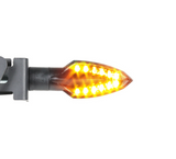 Coppia Frecce A Led Moto Chaft Sail Omologate Nero Catadiottro Trasparente - G.E. MotoShop