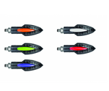 Coppia Frecce A Led Moto Chaft Sail Omologate Nero Catadiottro Trasparente - G.E. MotoShop