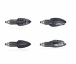 Coppia Frecce A Led Moto Chaft Sail Omologate Nero Catadiottro Trasparente - G.E. MotoShop