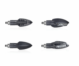 Coppia Frecce A Led Moto Chaft Sail Omologate Nero Catadiottro Trasparente - G.E. MotoShop