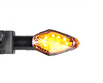 Coppia Frecce A Led Moto Chaft Trance Omologate Nero Catadiottro Arancio - G.E. MotoShop