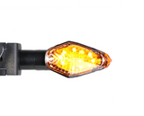 Coppia Frecce A Led Moto Chaft Trance Omologate Nero Catadiottro Arancio - G.E. MotoShop